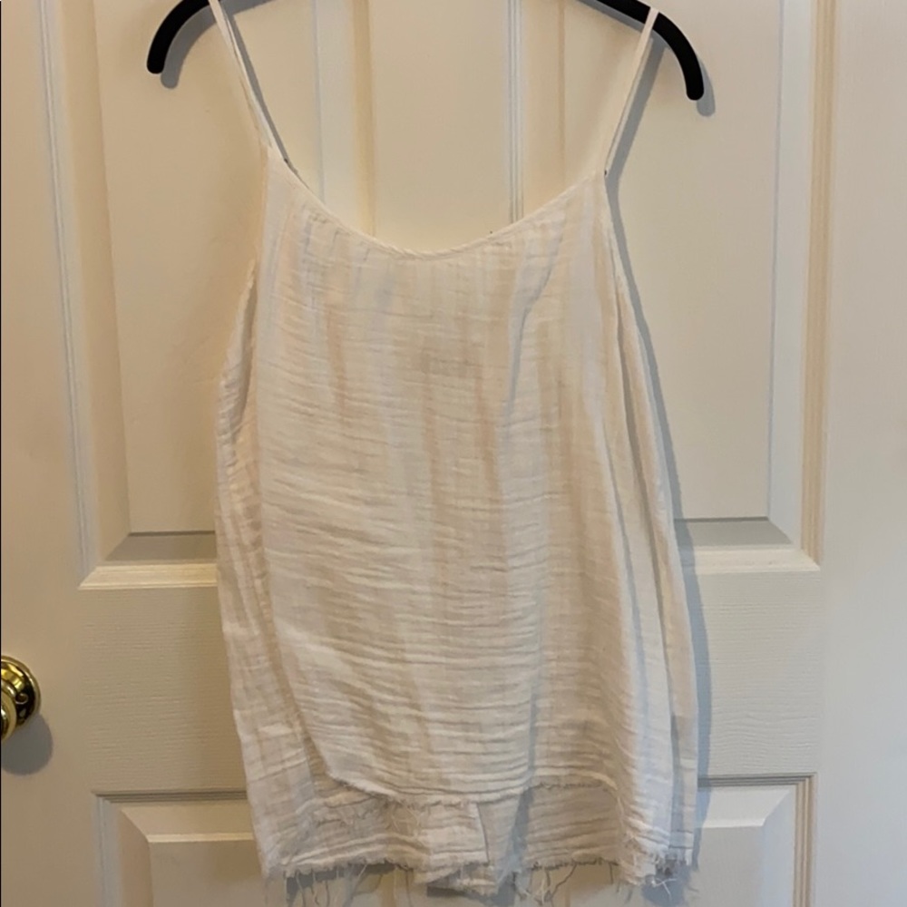White flowy tank top